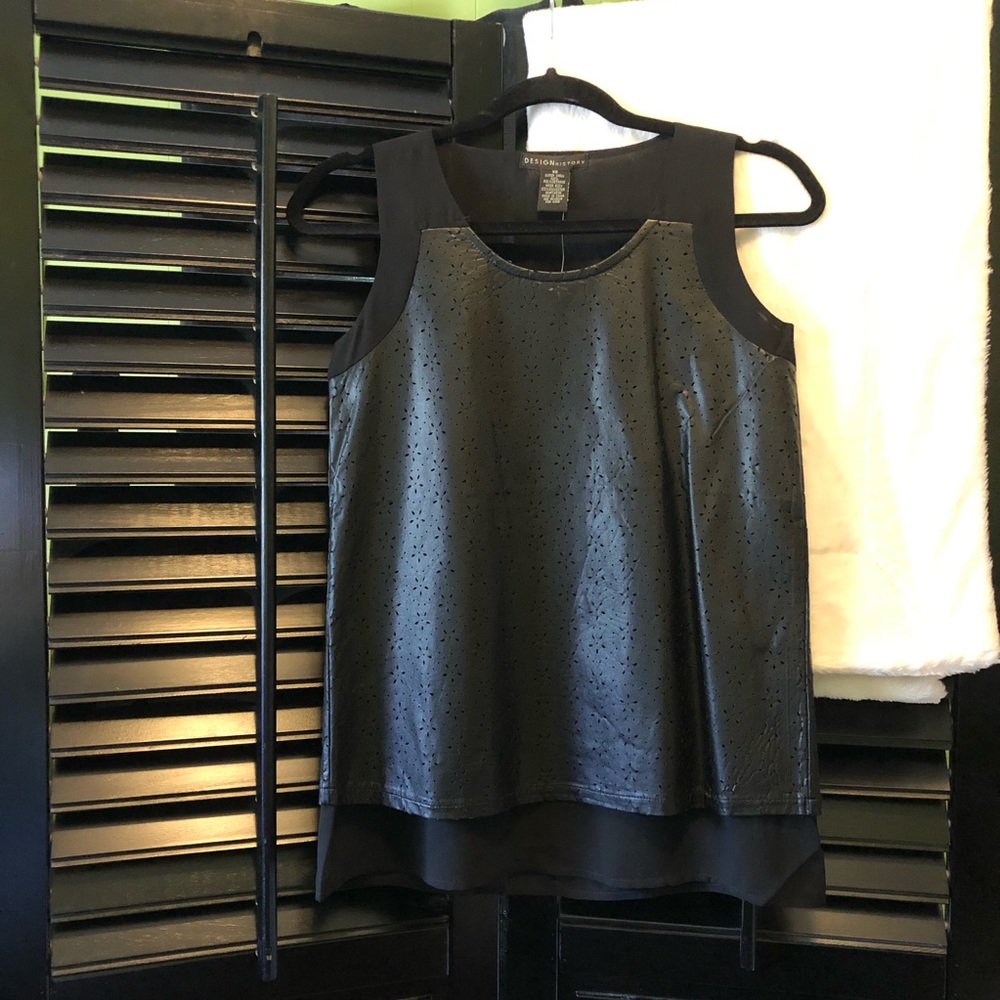 Design History Faux Leather Tank